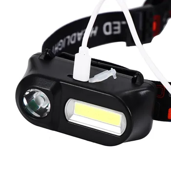 Wasafire Mini LED Žaromet COB + XPE 6 Načini Smerniki USB Polnilne Glave Lučka Lučka za Kampiranje Čelnega Baklo 18650 Svetilka