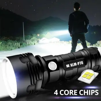XHP70.2 LED Svetilko, Baklo USB Polnilne Nepremočljiva Lučka za 18650 Baterije Ultra Svetla Luč, Svetilka Svetilka za Kampiranje, Ribolov