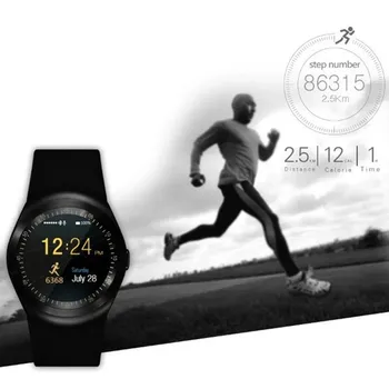 Y1 Pametno Gledati Android Bluetooth Moških Smartwatch KARTICE TF Kartice Fitness Sports Tracker Moda Fitnes Watch Smarth Watch Pulseras