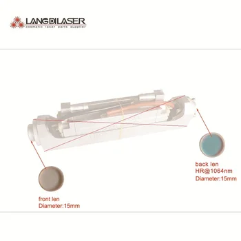 YAG laser, objektiv , vključujejo : sprednji in zadnji ogledala ( vzvratna ogledala ) , velikost: D15mm*4 mm