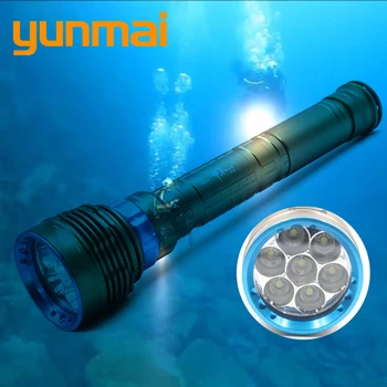 YUNMAI Plavanje, Potapljanje Svetilka Led Svetilko Nepremočljiva Podvodni 100m Moč 18650, ali 26650 Baterije Šok Odporne Težko Žarnice