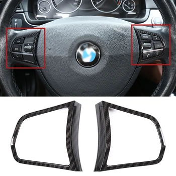 Za BMW 5 7 Series f10 520 525 2011-2017 Ogljikovih Vlaken Zrn Avto Dodatki Notranjost, Dekorativni ABS Volan Gumb Pokrova
