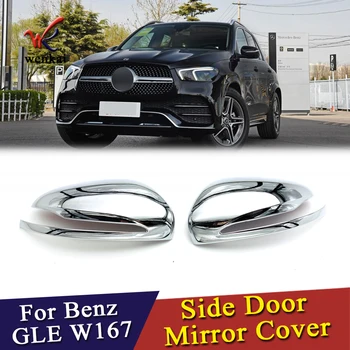 Za Mercedes Benz GLE W167 2020 ABS Chrome Vrata Avtomobila Strani Rearview Mirror Kritje Trim Pogled od Zadaj Avto Dodatki