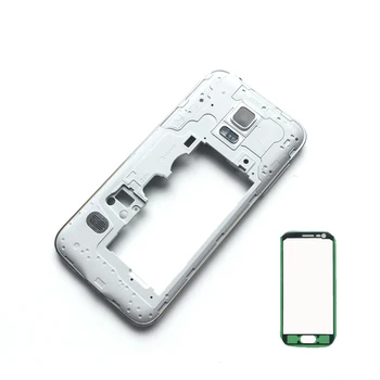 Za Samsung Galaxy S5 Mini G800 G800F Original Mobilni Telefon, Ohišje Sredini Okvirja, Pokrova Ploščo Šasije Z Lepilom