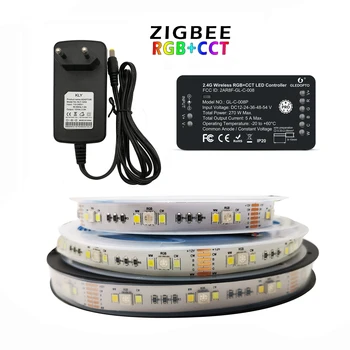 Zigbee 3.0 RGBCCT LED Trak Nastavite 5m/10m Alexa googlova Domača stran Glasovni Nadzor +Napajalnik