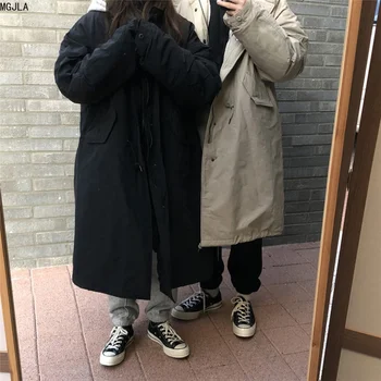 Zimska oblačila v letu 2020 novo korejska različica svoboden srednje in dolge jagnje krzno plašč bombažno jakno in bombaž-oblazinjeni jakno