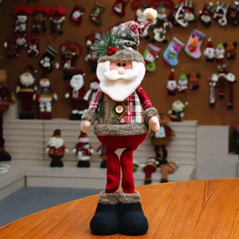 Zložljive Santa Claus Figur Okraski Srčkan Elf Lutke, Scena Dogovor, Božični Okraski Srčkan Santa Claus Odlikovanja