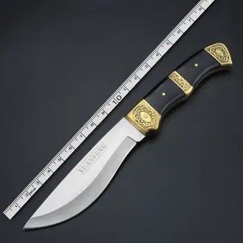 Zunanji Lovski Nož za Kampiranje Nož Japonski Ogledalo Svetlobo, Visoko Kakovostnega Jekla Ribolov, Pohodništvo Tour Noži z Ročno Orodje Tulec