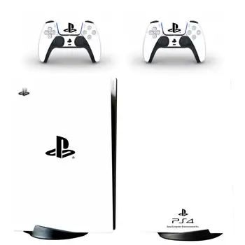 Čisto Bela PS5 Digital Edition Kože Nalepke Nalepke Kritje za PlayStation 5 Konzolo in 2 Krmilniki PS5 Kože Nalepke Vinyl