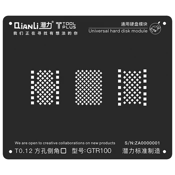 Črna Nerjaveče Jeklo BGA Reballing Šablona za iPhone 5/6/6S/7/8 Univerzalnih Trdi Disk Sajenje Tin Predlogo Kvadratno Luknjo Očesa