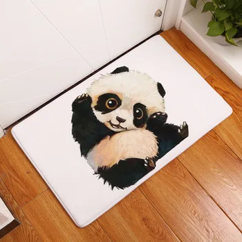 Živali Akvarel Lep Panda Barvanje Ročno Pobarvan Rdeče, Roza Šal Klobuk Vesel, Kopalnica Mat Urad Preprogo Homeware Velika Goba Kul