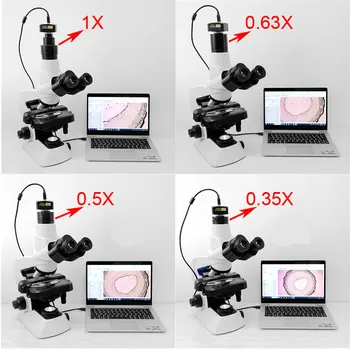 0.35 X 0,5 X 1X Focusable Mikroskopom C nastavek Trinocular Mikroskopom Zmanjšanje Kamera CCD Objektiv nastavek za Mikroskop Olympus