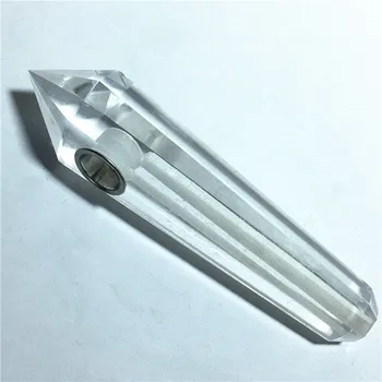 (100-90 mm) in taljenja quartz crystal dim cev dekorativni kristali kristal čakro palico kamnov in kristalov
