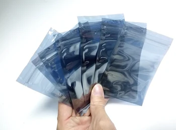 100 kozarcev Anti Statični Ščit Vrečke 150x200mm ESD zaščita vrečko za 3,5-palčni trdi disk Zip-Top Zadrgo Vrh Delno Pregleden Nepremočljiva