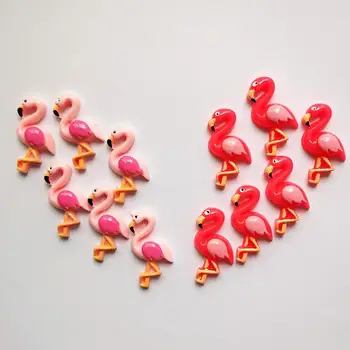 100 kozarcev/veliko Kawaii Smolo Ravno nazaj Čare Flamingov Obeski za DIY Dekoracijo Ogrlico, Uhane Keychain Pribor za Lase, zaradi Česar