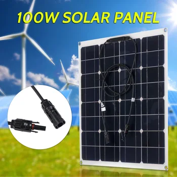 100W 18V solarnimi Modul za Vgradnjo v Visoko Učinkovitost IP65 z 10/20/30/40/50A Sončna Brezplačno Krmilnik za RV Avto, Čoln Batterys Charg