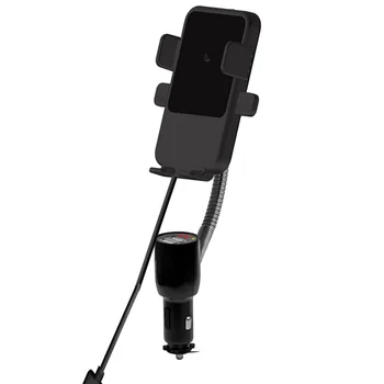 10W Brezžični Polnilnik z Dvojno USB Qi Vžigalnik Smart Avto Polnilec Z Držalom za Telefon v Avto Nosilec Z Indikator Polnjenja