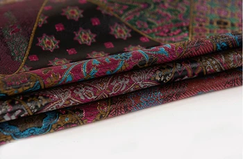 115x100cm pisane rože slog Kovinski Jacquardske Brocade Tkanine, 3D jacquardske preja, barvane tkanine za oblačila,posteljnina,vrečko,zavese