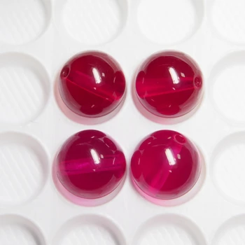 12 mm velike kroglice velikosti Laboratorijske proizvodnje korund 5# Rubinasto Rdeče kroglice z luknjo, v Krogu žogo svoboden gemstone kroglice