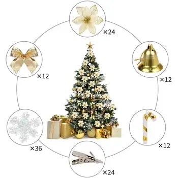 120 Kos Bleščice Umetno Cvetje Za Božično Drevo Okraski DIY Božični Okraski Doma Poroko Xmas Party Dekoracijo