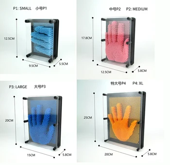 1PC 3D Klon, Pin Umetnosti, Plastična Igrača Smešno Igri Pinart 3D Klon Obliko Pin Art Shoumo Pisane Iglo Otrok Dobil Dlani Obraz Model