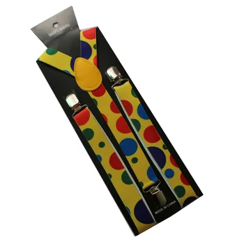 2,5 cm Unisex Odraslih Klovn Suspender Pisane Obleke Pika Tiskanje Nastavljiv Pasu Stranka Dekor Stopnji Uspešnosti Prop