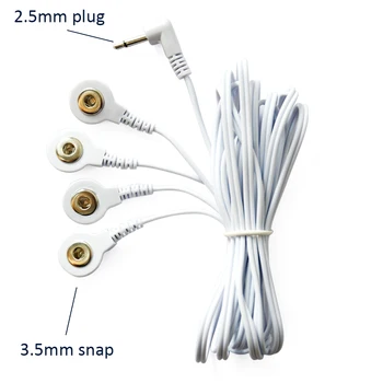 2 Kos Zamenjava DC Jack Glavo 2,5 mm Elektroda Vodi Žice priključni Kabli Povežite Fizioterapija Pralni ali DESET Enota