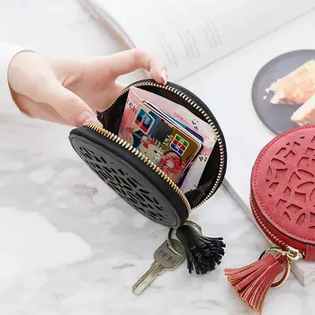 2018 fashion design, okrogle glave torbica ženske denarnice majhne, luštna, risanka kawaii za kartico sim tipka verige vreče denarja za dekleta ladie