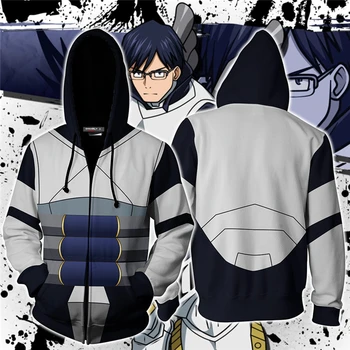 2019 Nov Anime Moj Junak Univerzami Hoodie Iida Tenya Cosplay Kostum Priložnostne Zadrga Jakne, Jopice