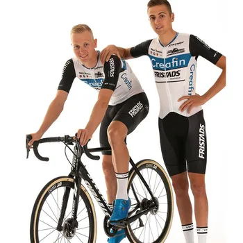 2020 nova kolesarska ekipa oblačila Skinsuit Creafin-Fristads kolo moške kratke rokave dirka speedsuit jumpsuit ciclismo kolesarjenje določa