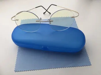 2020 novo rimless titanove zlitine krog okvir obravnavi očala za moške in ženske, anti-modra ultrafiltration zaščitna očala