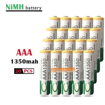20pcs/veliko 1350mah Ni-MH Bateriji AAA, 1,2 V Baterija za ponovno Polnjenje NI-MH Baterije za Fotoaparat,Igrače Led Svetilko, Baklo