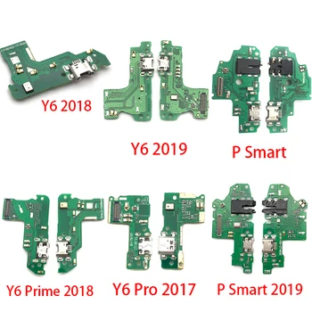20pcs/veliko Napajanje USB polnilni Priključek, Vtič Vrata Dock Flex Kabel Za Huawei Y5 Y6 Y7 Pro Y9 Prime 2017 2018 2019 P Smart
