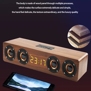 20W Leseno Prenosno Bas Stolpec za Domači Kino Stereo Surround Bluetooth Zvočnik Multi-Funkcijo Subwoofer Soundbar Podpora TF FM