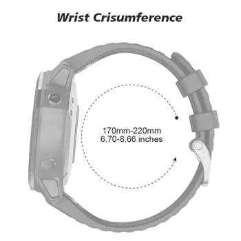 26 22 20 MM Silikonski Hitro Sprostitev Watchband Trak za Garmin Fenix 6X Pro Watch Easyfit Zapestje Trak, Trak Za Fenix 6 Pro Watch