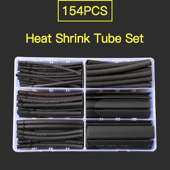 385pcs Heat Shrink Tube lahko rokav cevi Polyolefin cev toplote shrinkable cev, Izolirana cev Thermoresistant