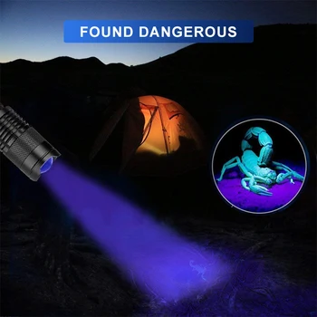 395nm LED UV Svetilko Ultravijolično Svetilko UV detekcijo 3xAA baterije se Uporabljajo za Hišne Madeže Urina Detektor Scorpion Brezplačna dostava