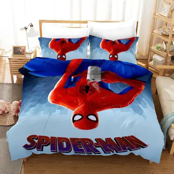3D Disney Spider-Man Posteljnina Twin Posteljo Stanja Komplet za Fantka Odeja Rjuhe Zajema Dvojno Bedspread Kralj Otrok Otroci Perilo