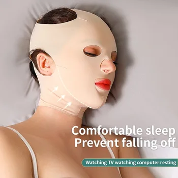3D Večkratno uporabo Dihanje Lepota Ženske Proti Gubam Hujšanje Povoj Proti Oblikovalec Full Face Lift Spalna Maska