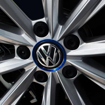4pcs Avto spremenjen pesto kolesa dekorativna Krog Pisane aluminij zlitine obroč nalepke za VW Volkswagen Golf Polo jetta avto styling