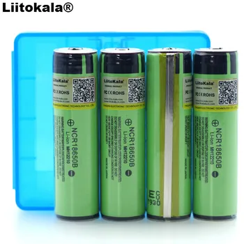 4PCS Liitokala Zaščitene Original 18650 NCR18650B 3400mAh Polnilne Li-lon baterij s PCB 3,7 V Za Svetilko + škatla za Shranjevanje
