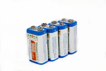 4PCS/veliko ETINESAN 9v SUPER VELIK 900mAh li-ion Polnilna litij-9Volt Baterije garancija Proizvajalca