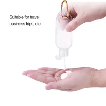 50 Kos/paket 50 ml Prazno ponovno napolniti Steklenico z Keychain Obroč Potovanja Prozorno Plastično Parfum Mini Steklenice Flip Skp Steklenico