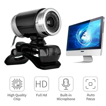 50MP Digitalni HD Webcam, USB Spletna Kamera Spletna Kamera z Mikrofonom za Namizni Računalnik Prenosni RAČUNALNIK