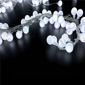50pcs mlečno Bele Češnje Kroglice Led Lučka Božični luči za Vrt svate Garland odlikovanja