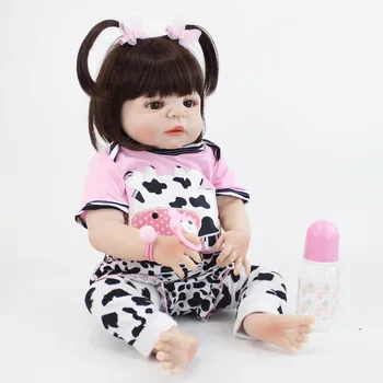55 cm Polni Silikona Prerojeni Baby Doll Igrača Za Dekle Vinil Novorojenčka Princesa Dojenčki Bebe Živ Kopanje Igrača Darilo za Rojstni dan Prisoten
