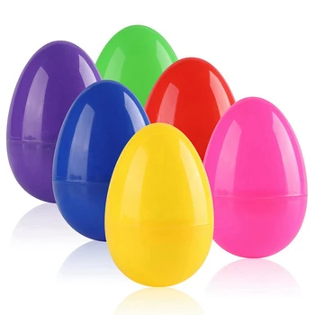 60Pcs Prazne Plastične Velikonočno Jajce Lov Stranka Dobavni Paket Razvrstan Barv Plastičnih Jajc