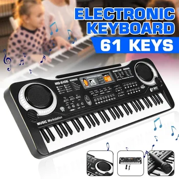 61 Tipk Digitalne Glasbe Elektronski Tipkovnici Odbor Električni Klavir Otrok Dar, ki NAS Plug Izobraževalne Igrače in Glasbila