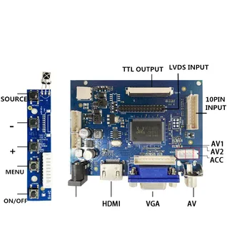 7 palčni LCD Zaslon Monitor + Voznik Odbor HDMI/VGA/2AV Za Raspberry Pi Jetson Nano Windows