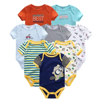 8PCS/veliko 2018 poletje kratek rokav komplet dojenček igralne obleke baby jumpsuit fant ropa bebe baby boy oblačila